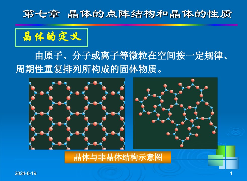 晶胞与空间点阵的关系