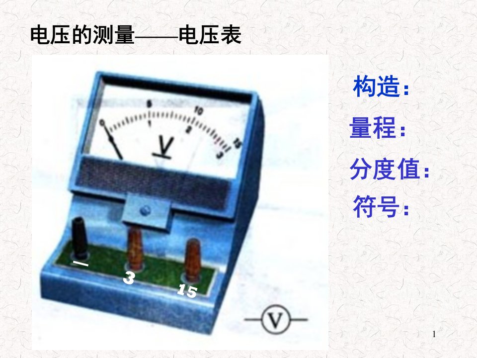 人教版九年级物理电压ppt课件