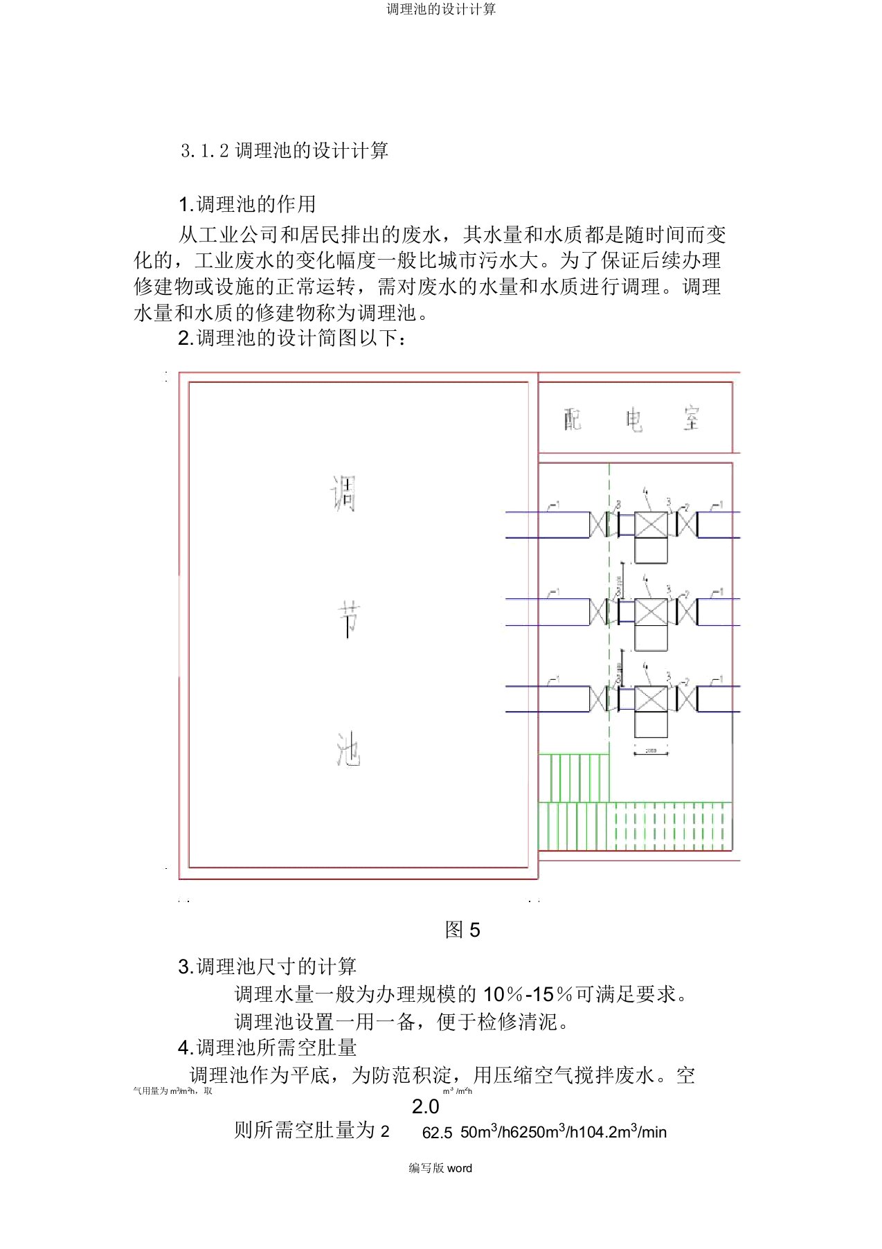 调节池设计计算