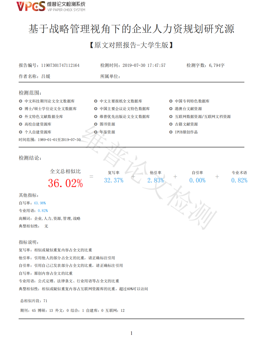 基于战略管理视角下的企业人力资规划研究源_原文对照报告