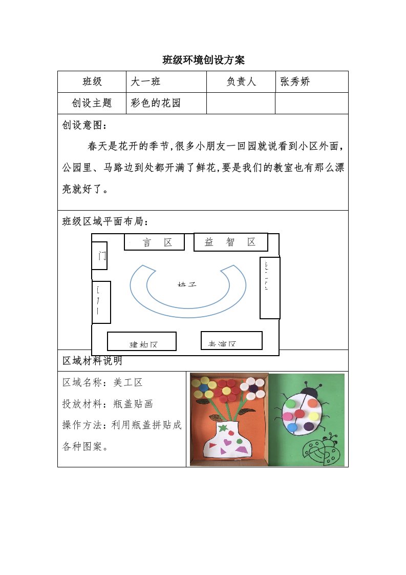 班级区域环境创设方案