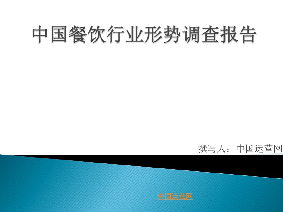 中国餐饮行业形势调查报告