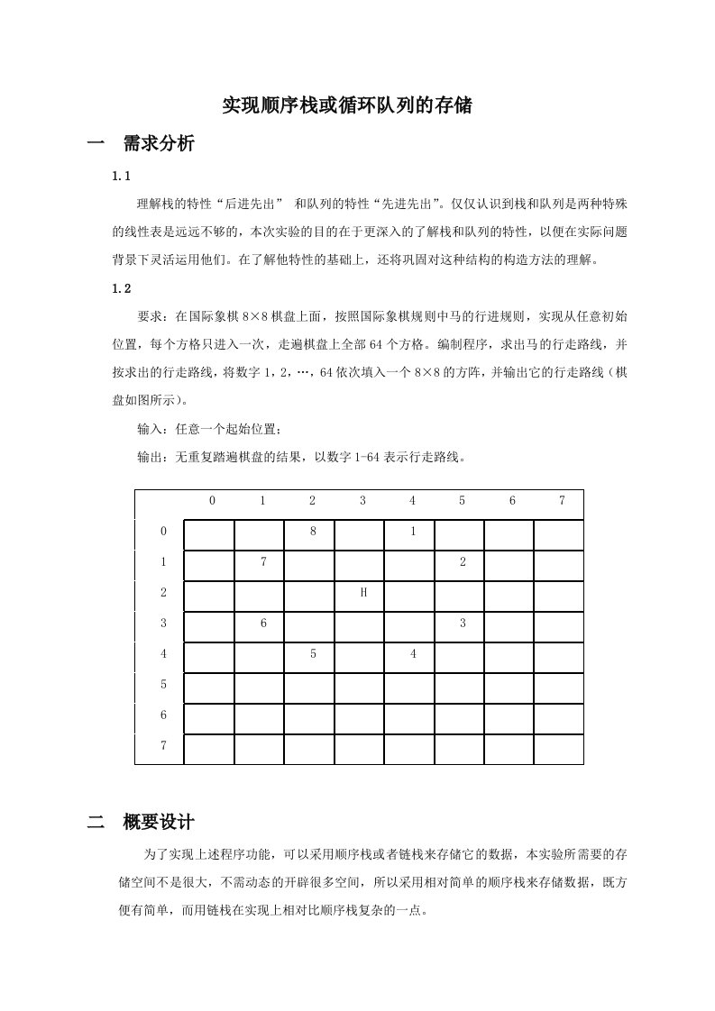 数据结构马踏棋盘