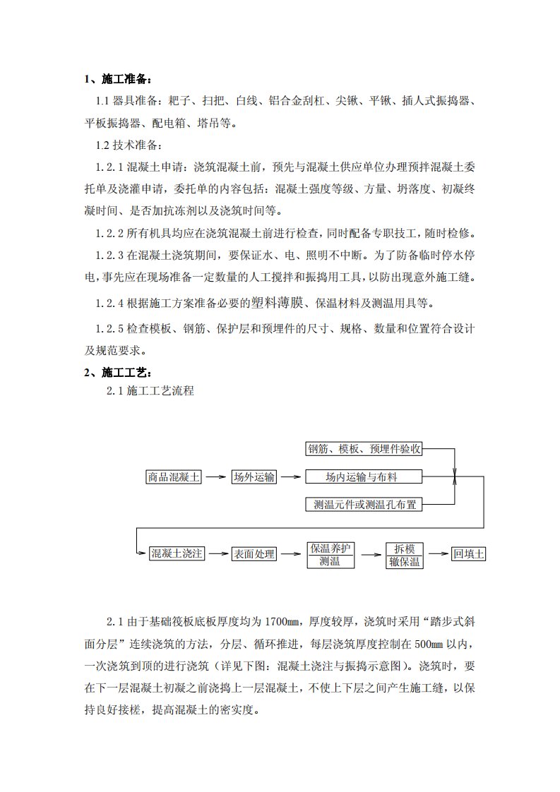 基础混凝土技术交底