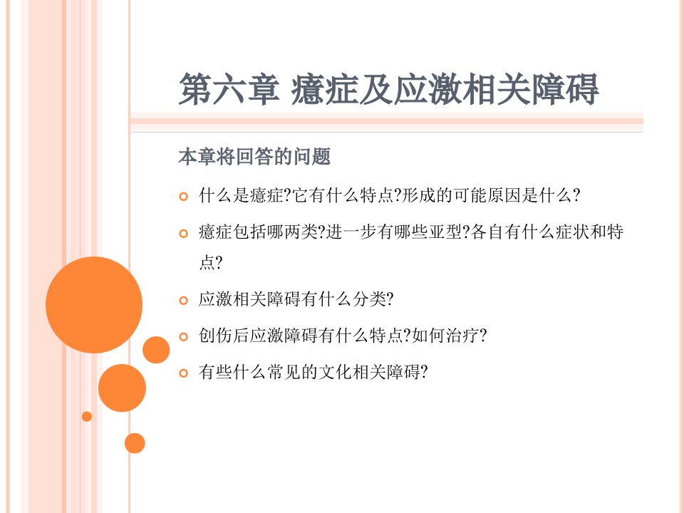 癔症及应激相关障碍严选材料