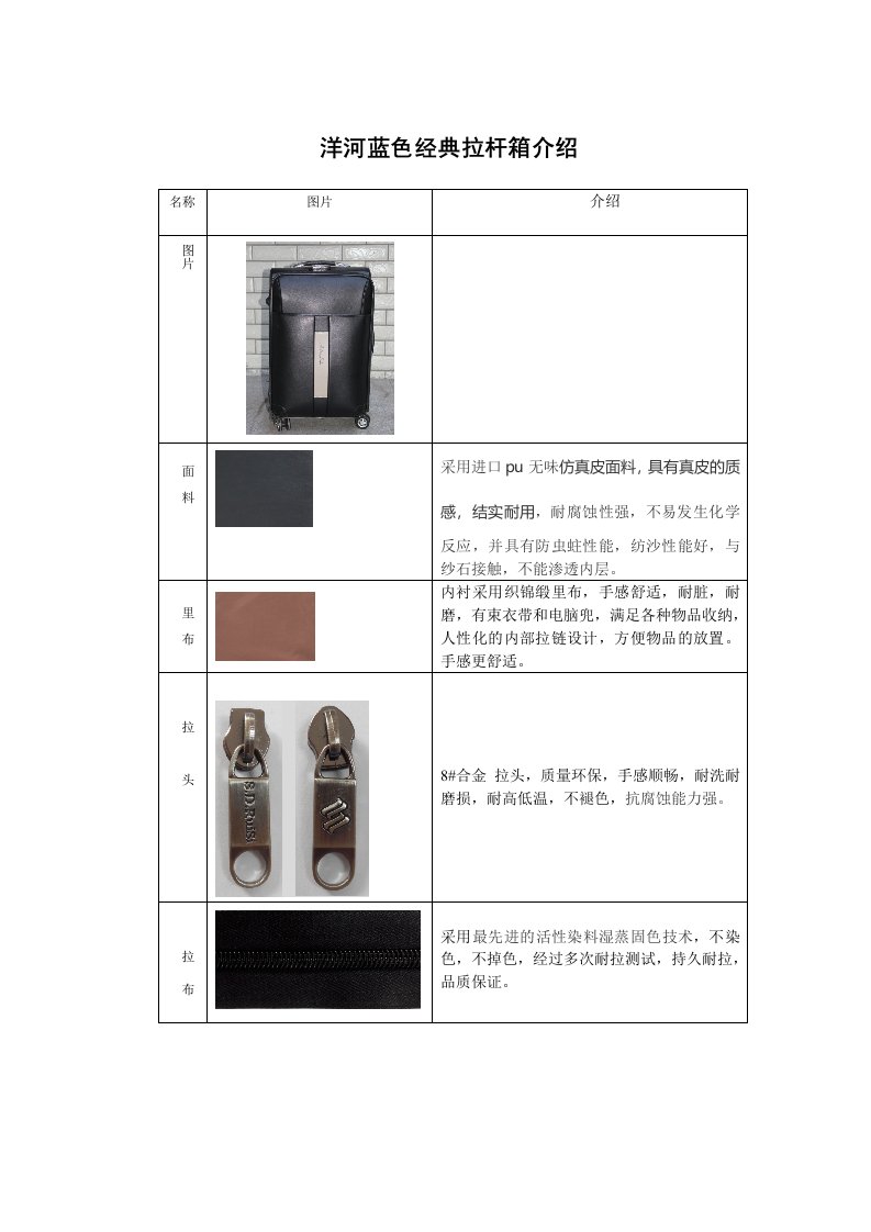 洋河蓝色经典拉杆箱介绍