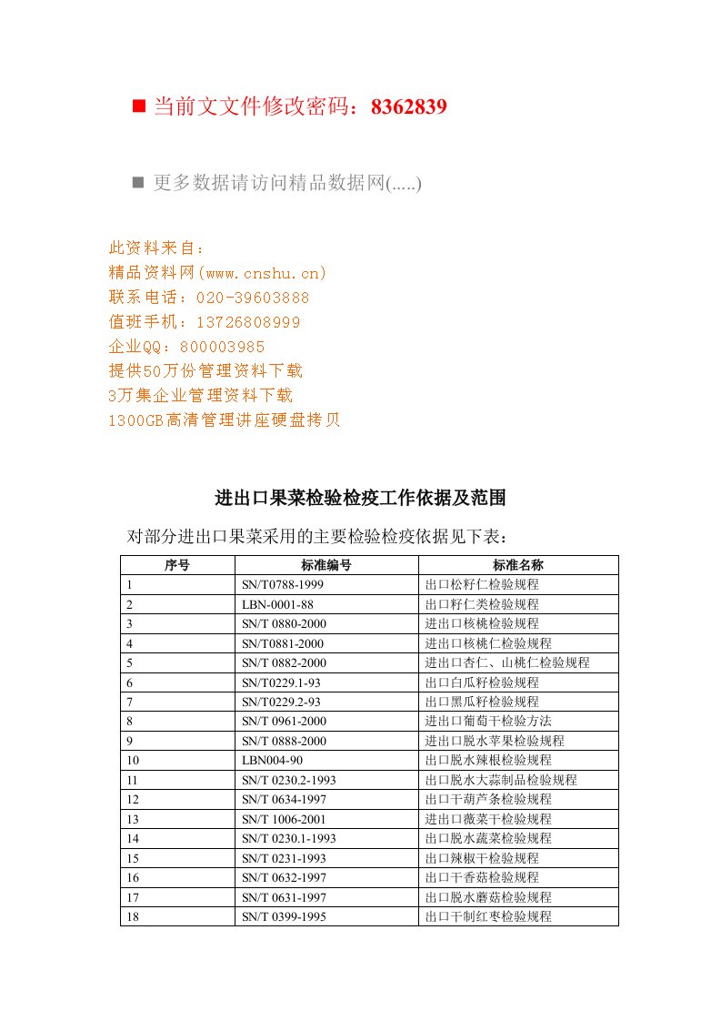 进出口果菜检验检疫工作流程图