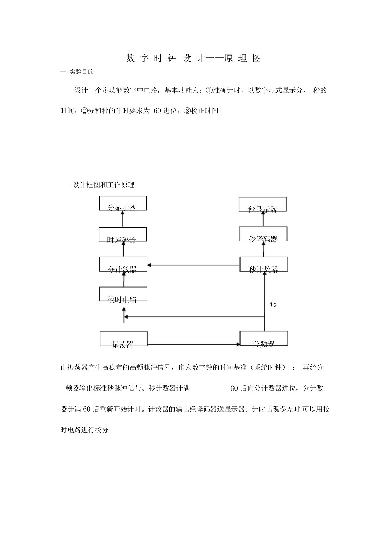 数字时钟设计原理