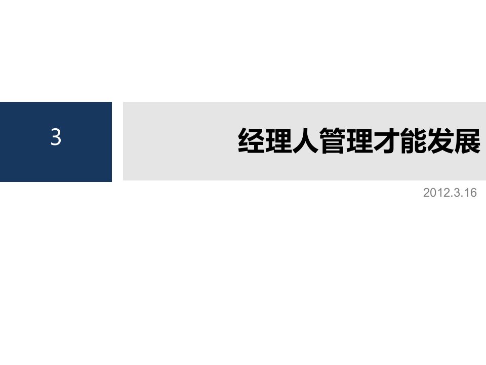 作为计划者和战略家的管理者