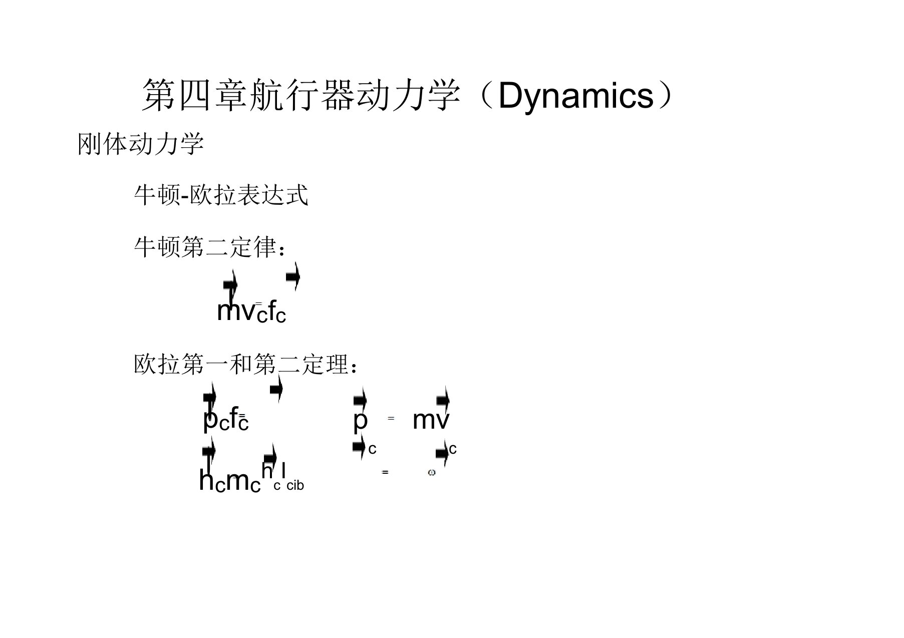 第四章航行器动力学(Dynamics)