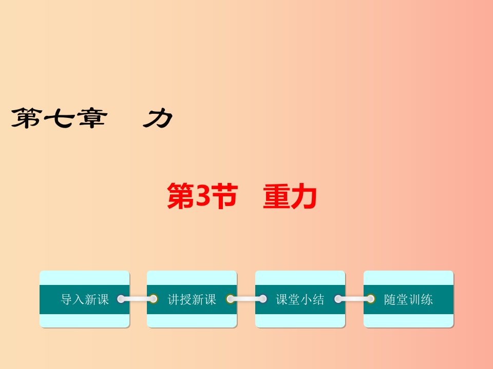 2019年春八年级物理下册第七章第3节重力课件