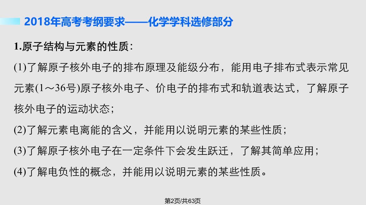 物质结构与性质专题选考