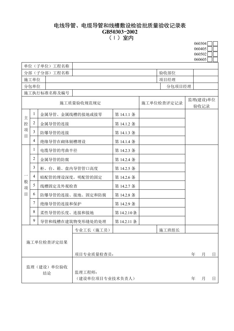 060405Ⅰ电线导管、电缆导管和线槽敷设