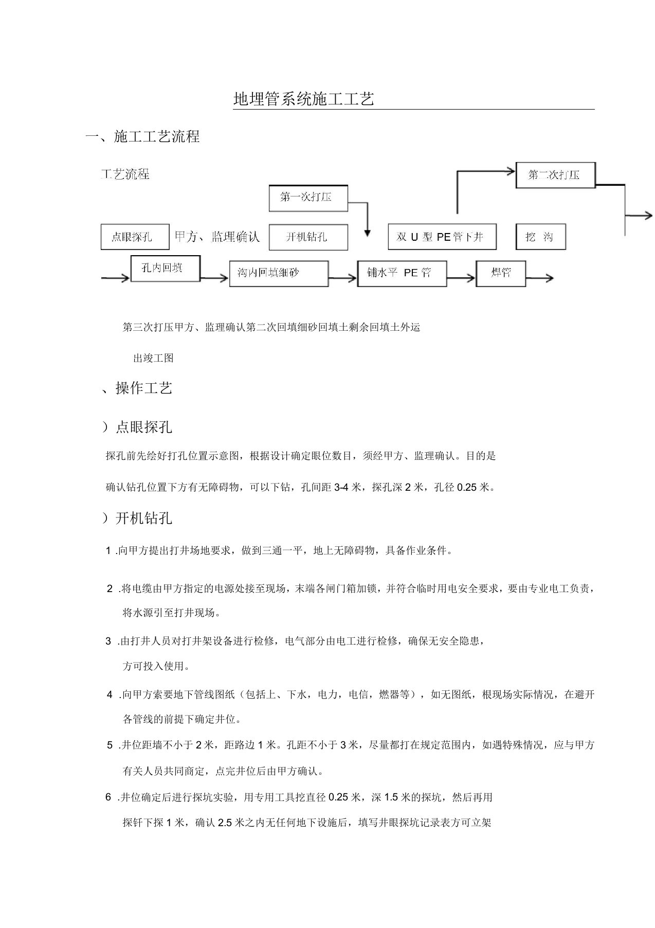 地埋管施工工艺