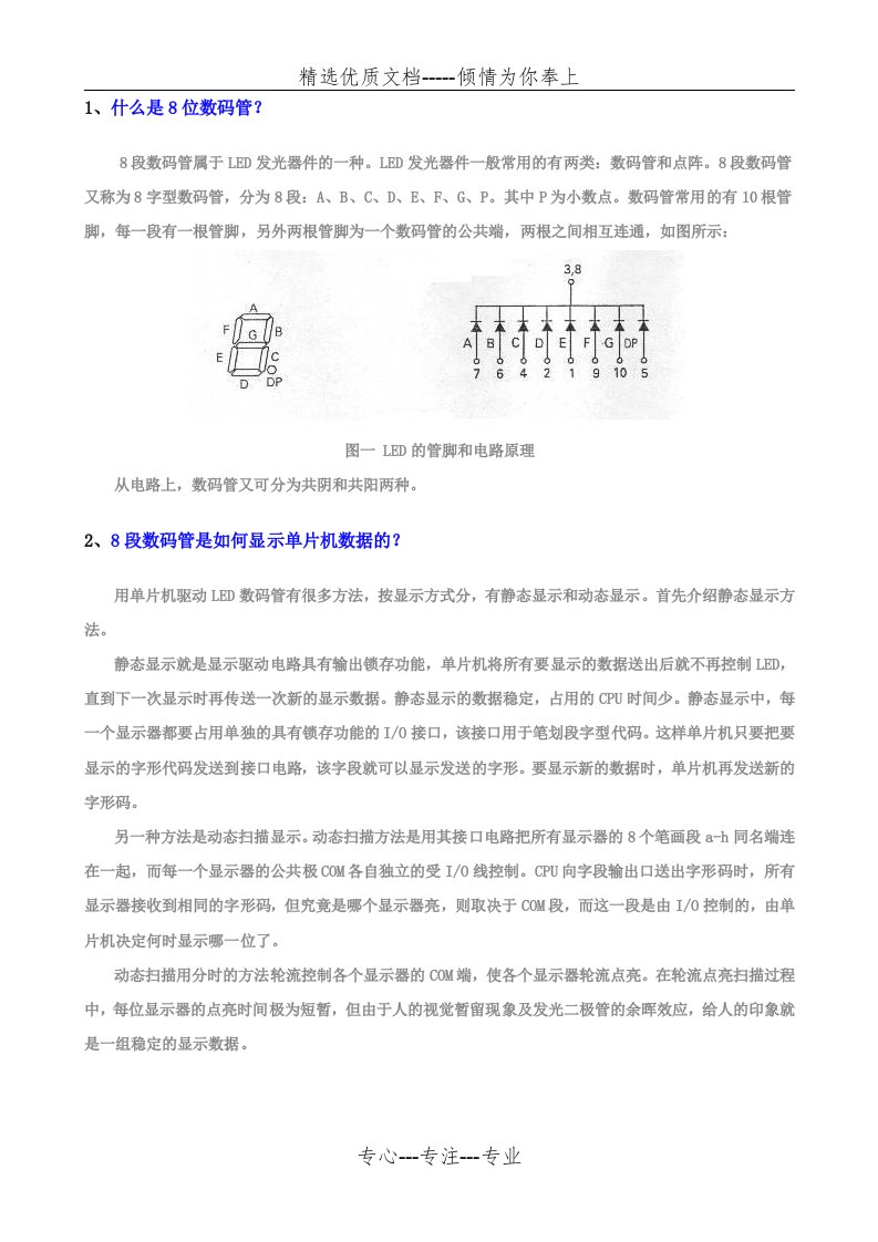 8位数码管介绍原理(共6页)