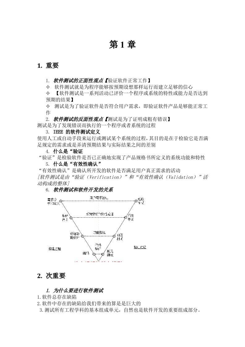 软件测试复习重点