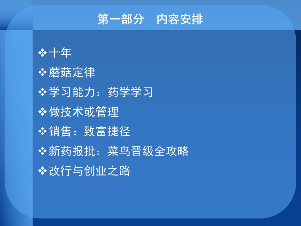 医药行业职业生涯发展及市场分析课件