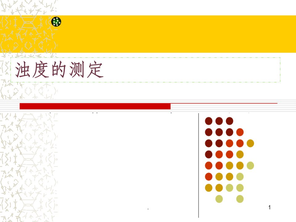 浊度测定分光光度计的使用