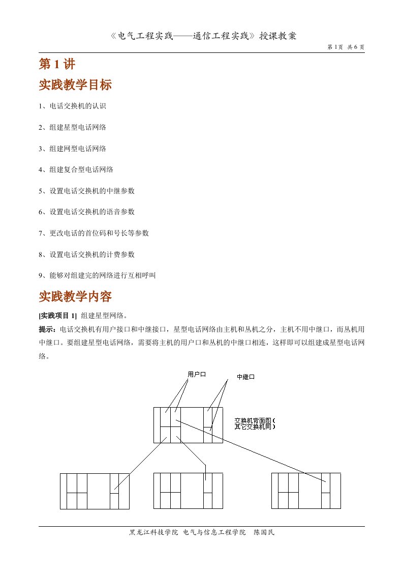 实践教学目标