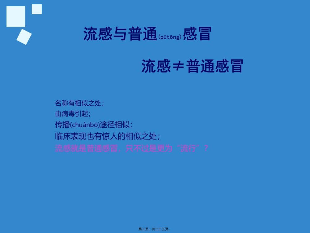 医学专题常见感冒与抗感冒药