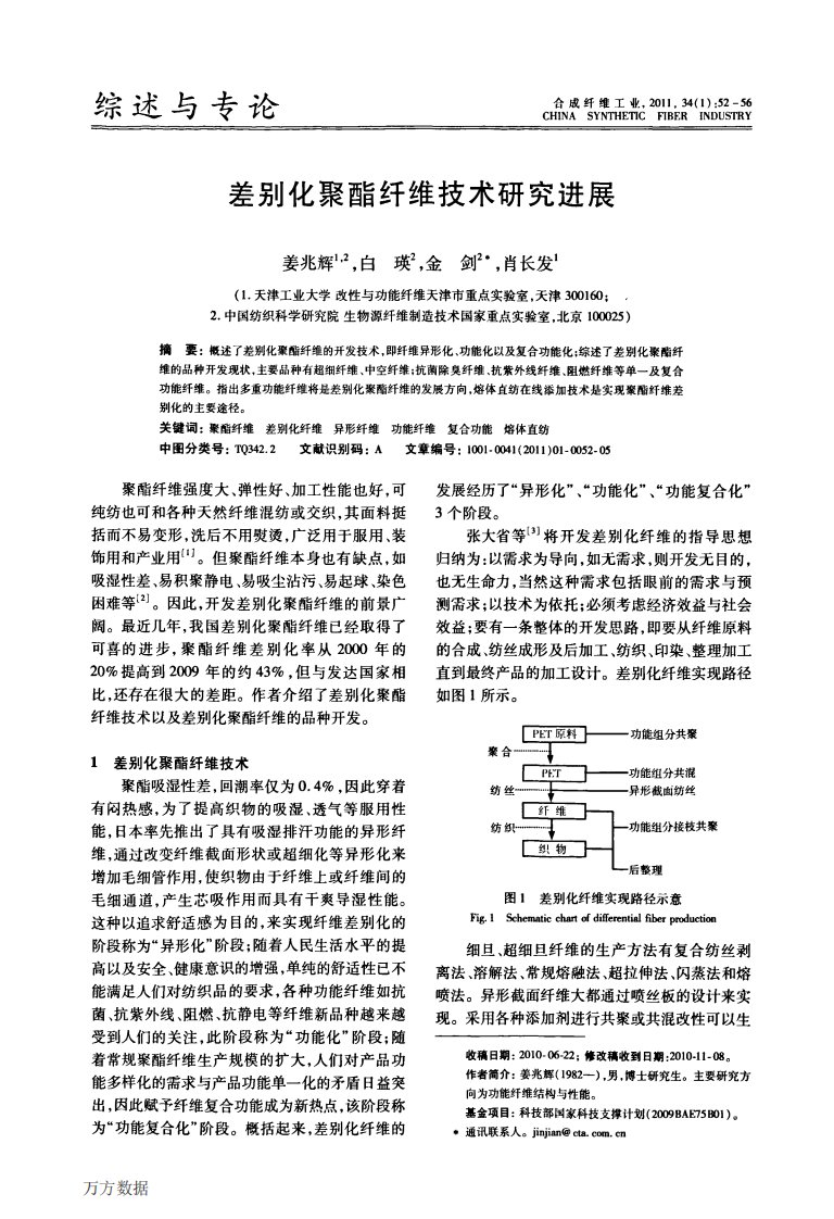 差别化聚酯纤维技术研究进展