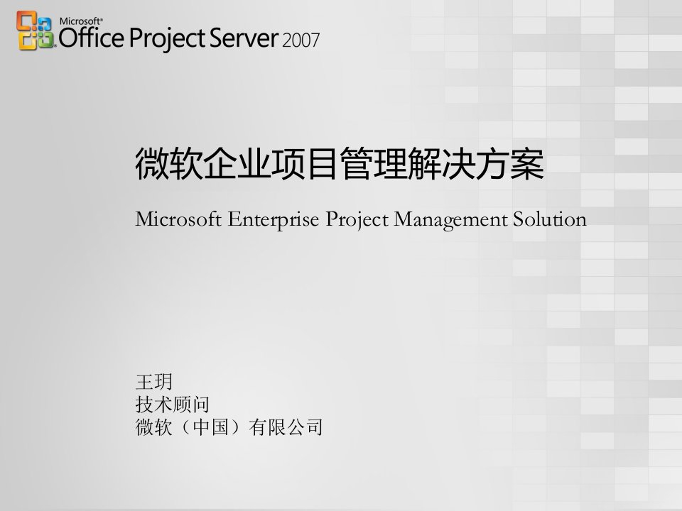 微软企业项目管理解决方案
