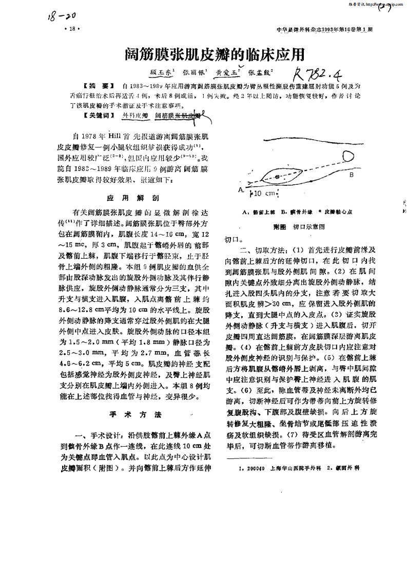 阔筋膜张肌皮瓣的临床应用