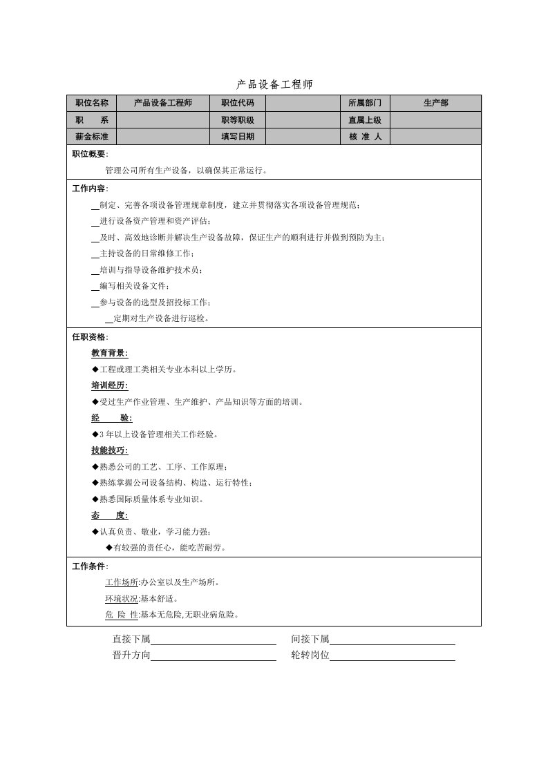 精品文档-产品设备工程师