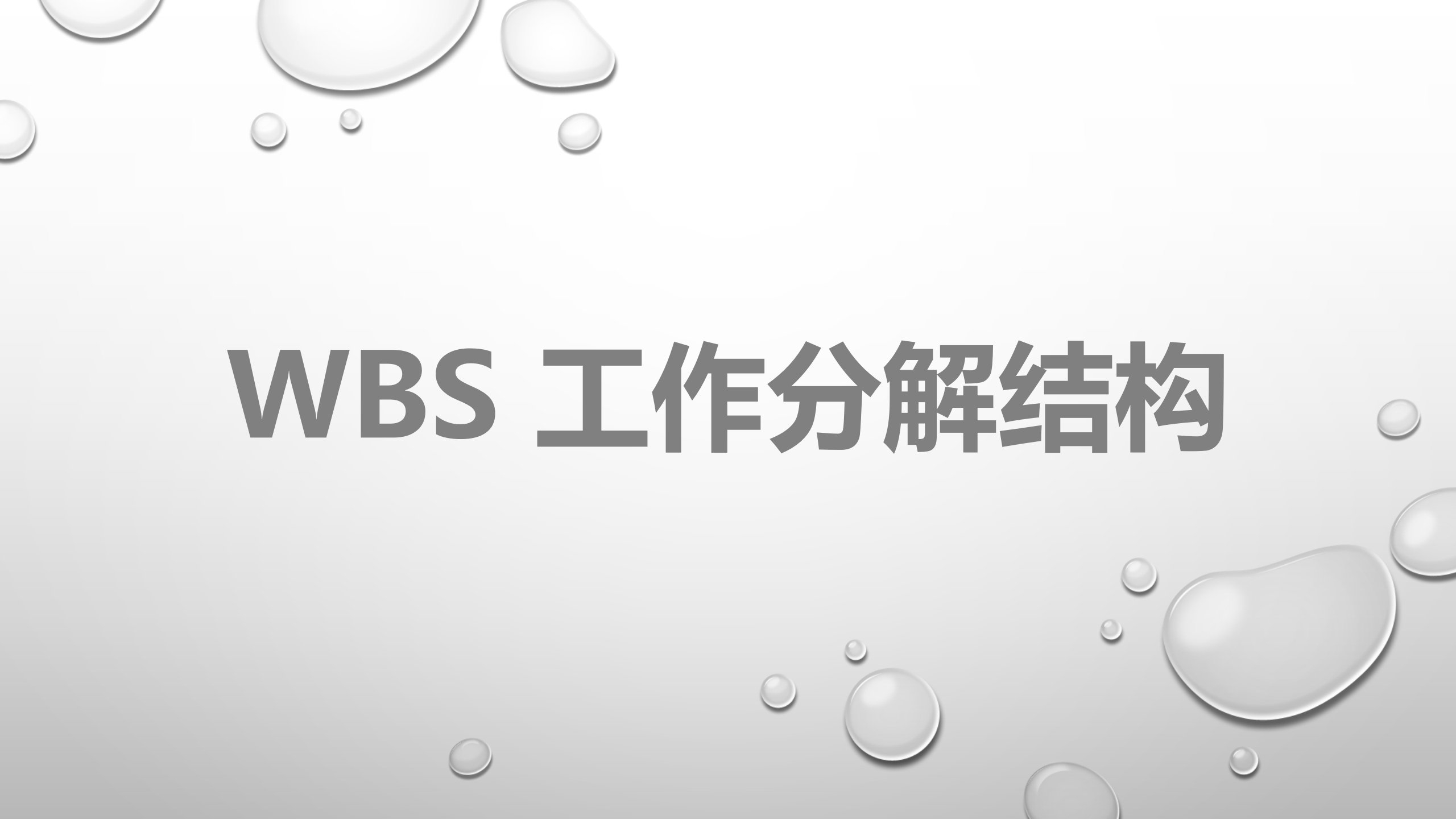 WBS工作分解结构法