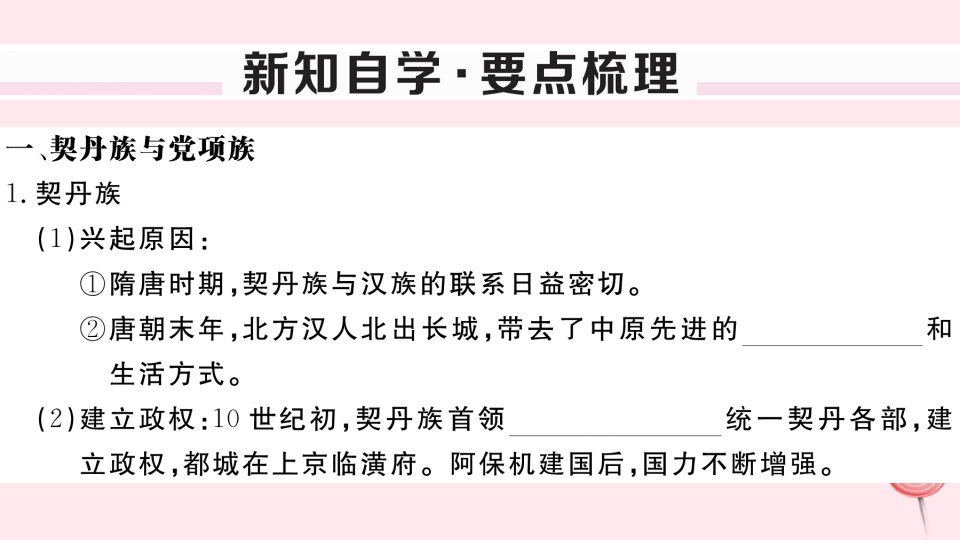 安徽专版七年级历史下册第二单元辽宋夏金元时期民族关系发展和社会变化第7课辽西夏与北宋的并立习题课件新人教版