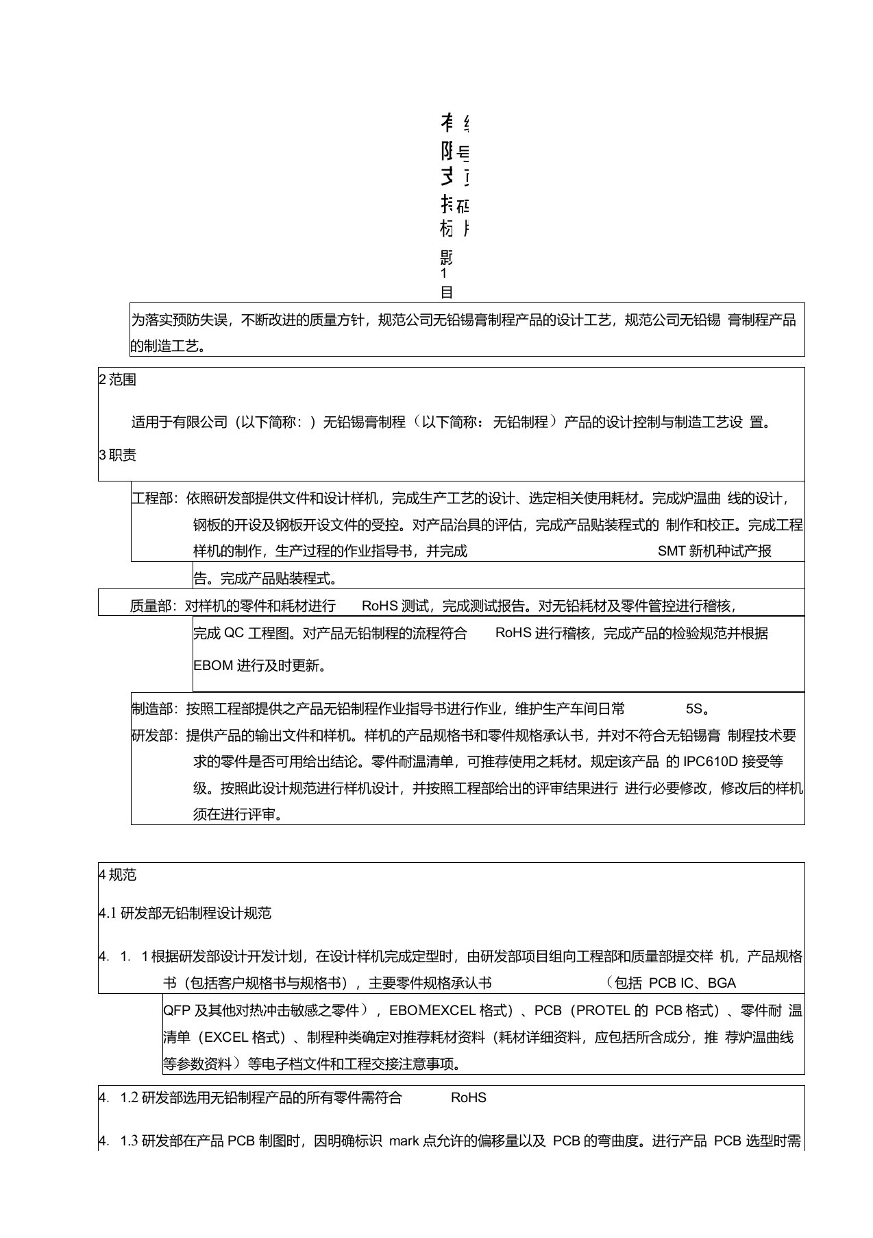 SMT无铅锡膏制程工艺设计规范