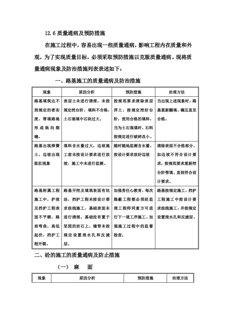 工程质量通病及原因