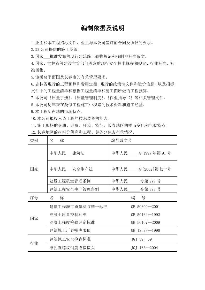 居民住宅楼施工组织设计