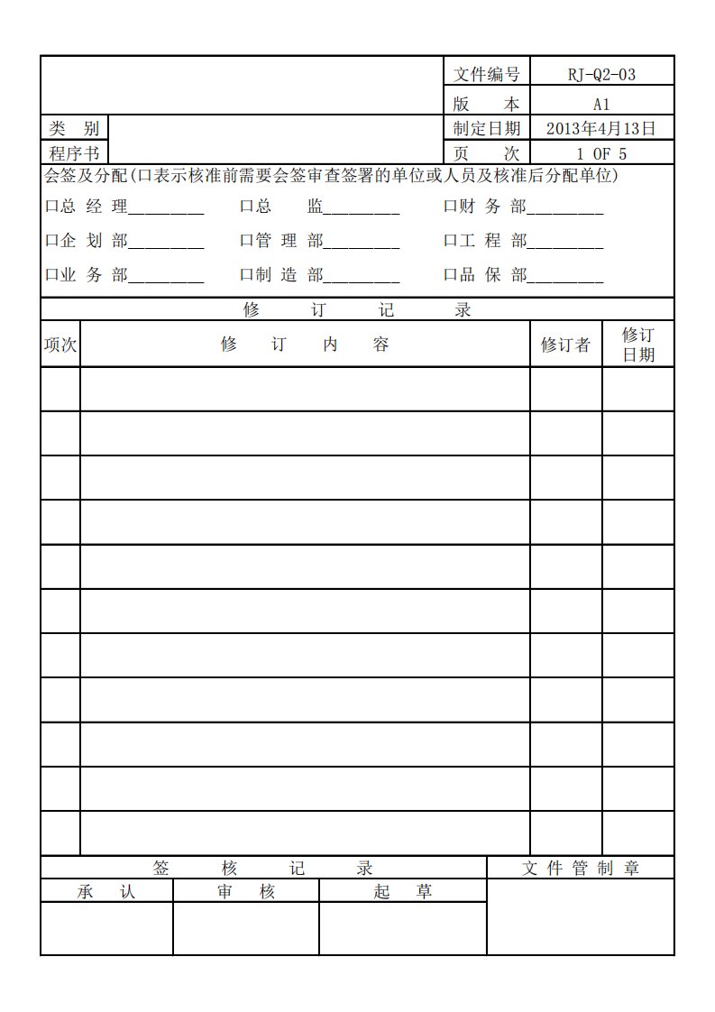 内部稽核管理程序