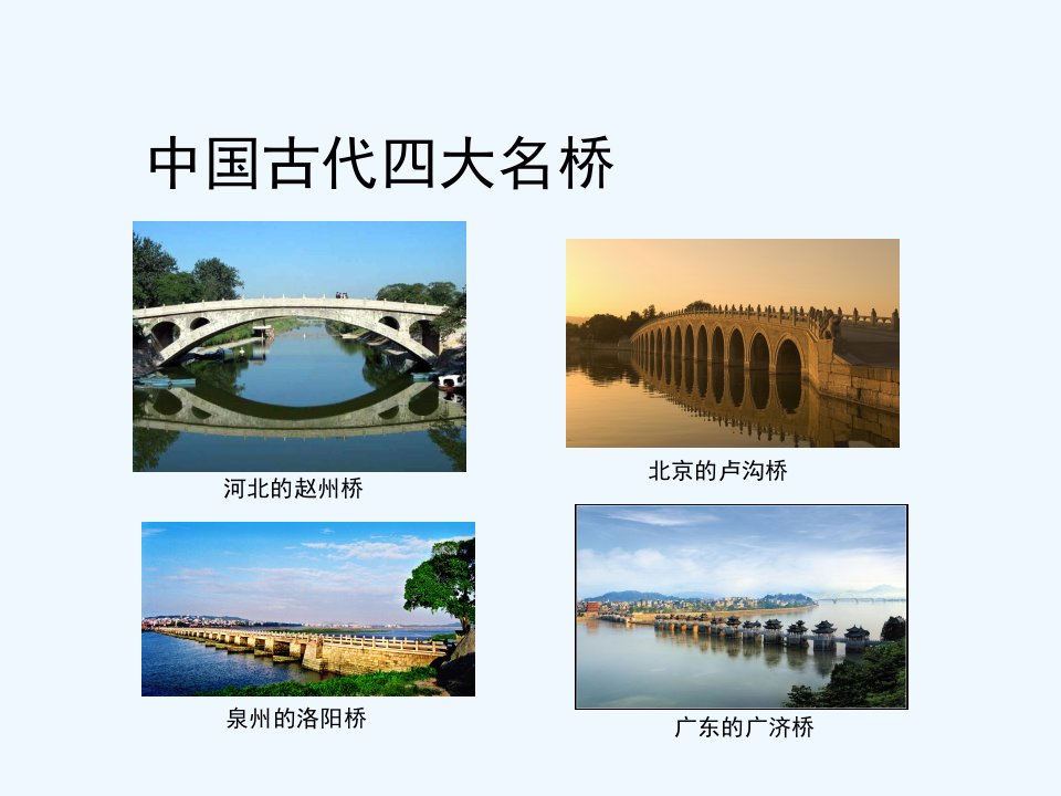 中国古代四大名桥