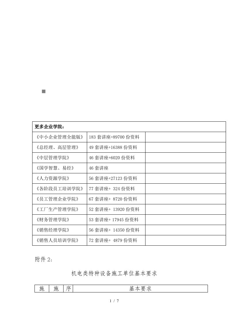 机电类特种设备施工单位基本要求