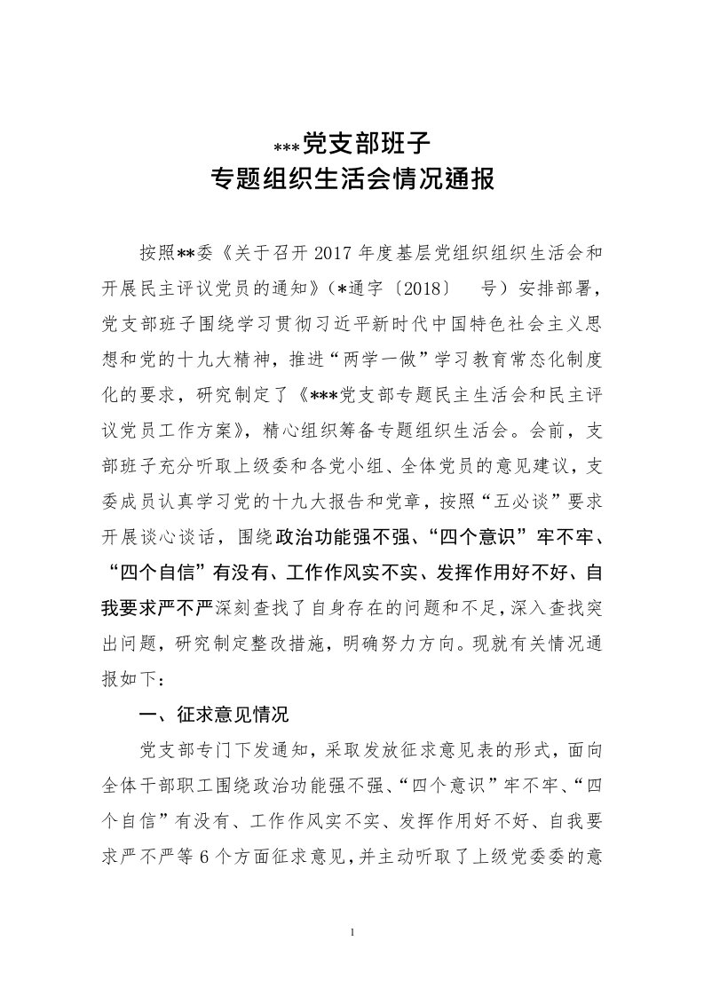 2018年最新组织生活支部班子对照检查情况总结报告六个方面对照