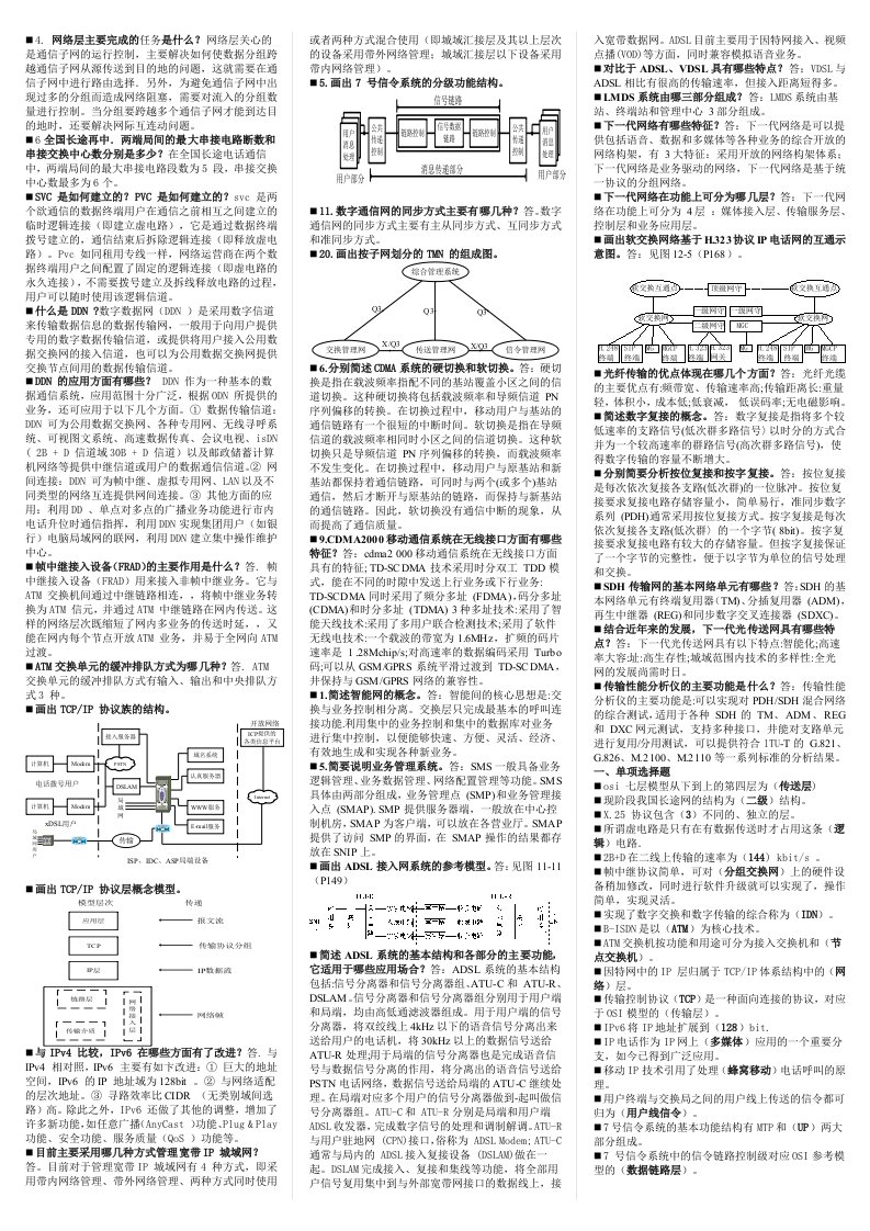 通信工程师通信专业实务-精简版(含图)