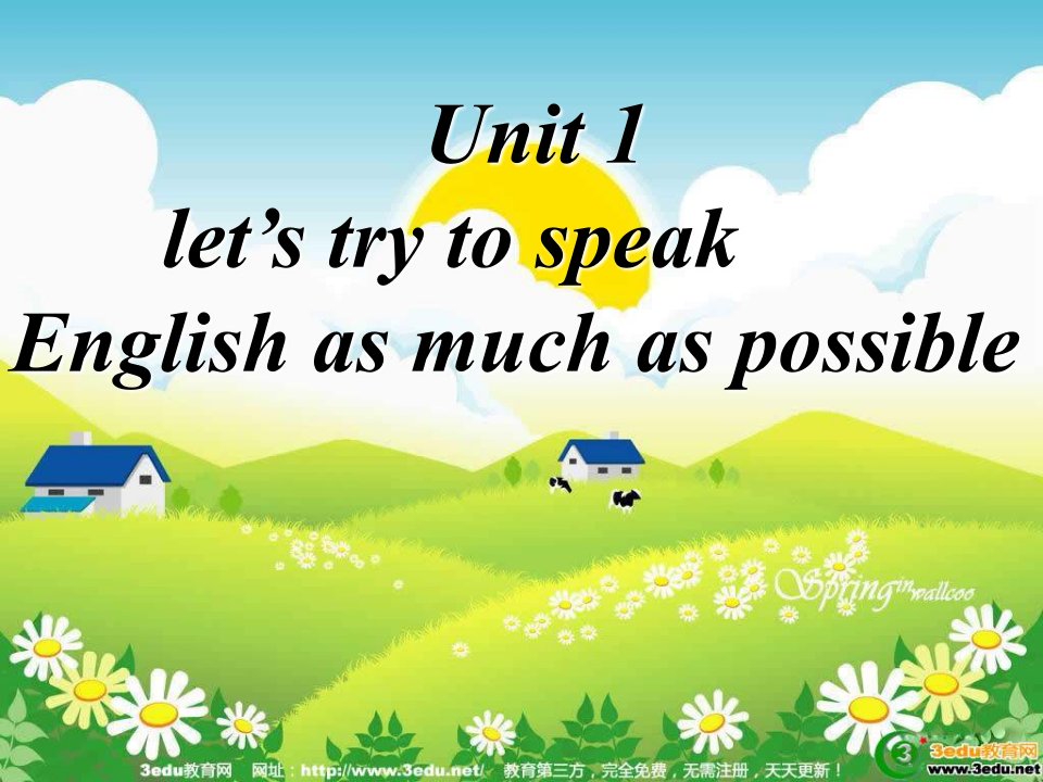 八年级英语上册Module1Unit1letstrytospeakEnglishasmuchaspossible课件