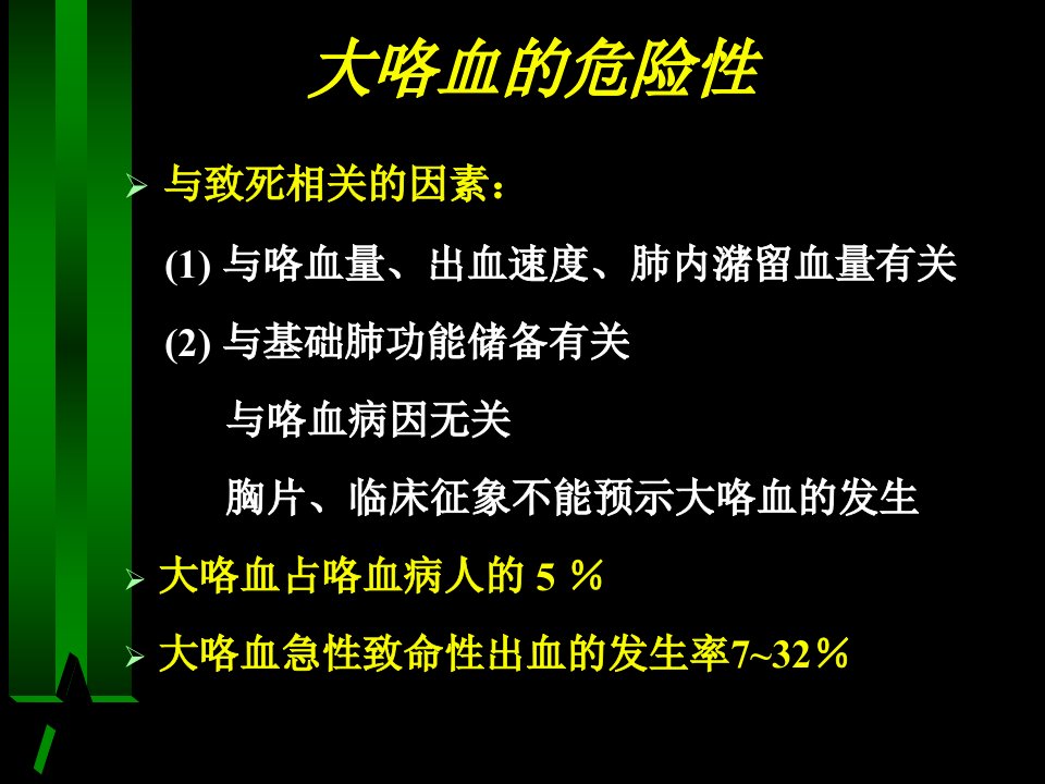 大咯血的诊治