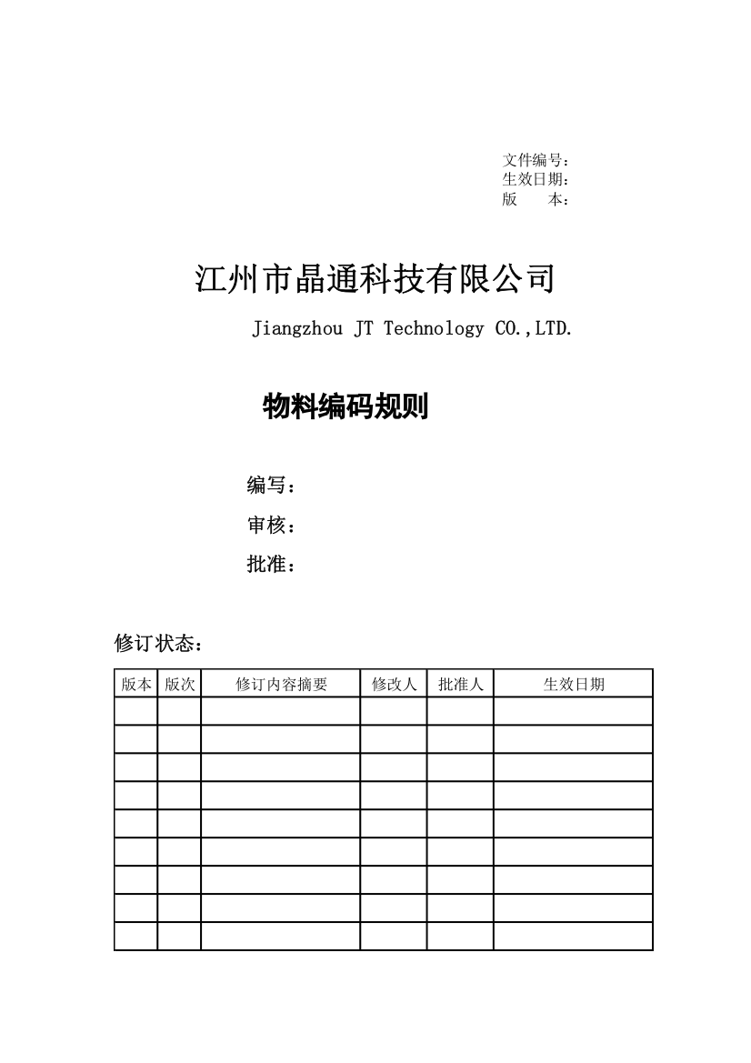 物料编码系统