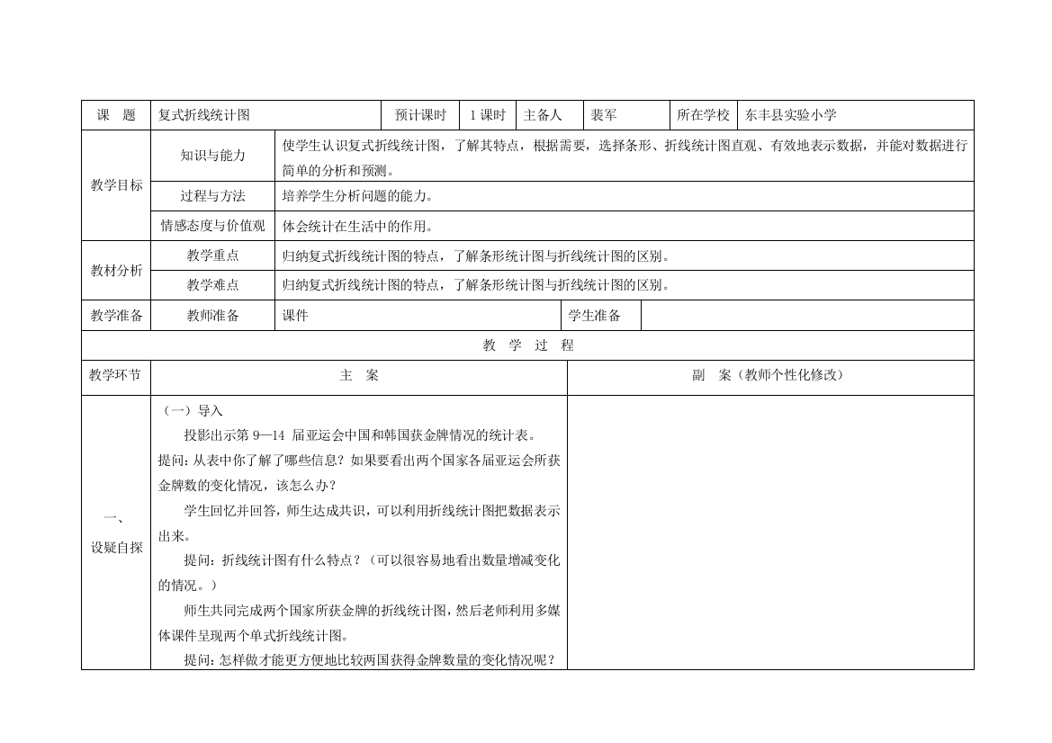 3复式折线统计图