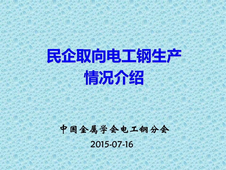 民企取向电工钢生产情况介绍