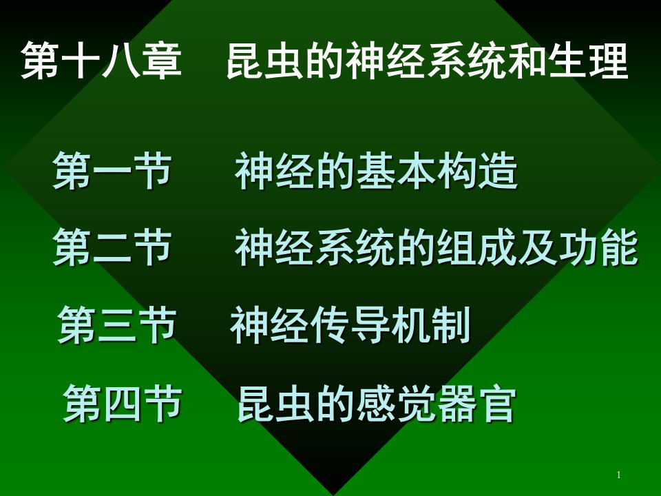 ppt第十八章昆虫的神经系统与和生理