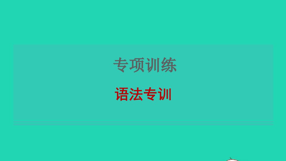 2021秋七年级英语上册专项训练语法习题课件新版冀教版