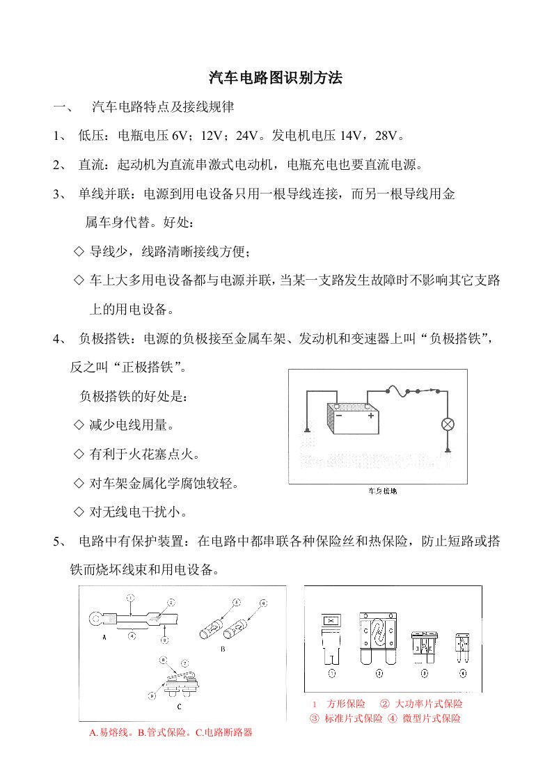 汽车电路图识别方法