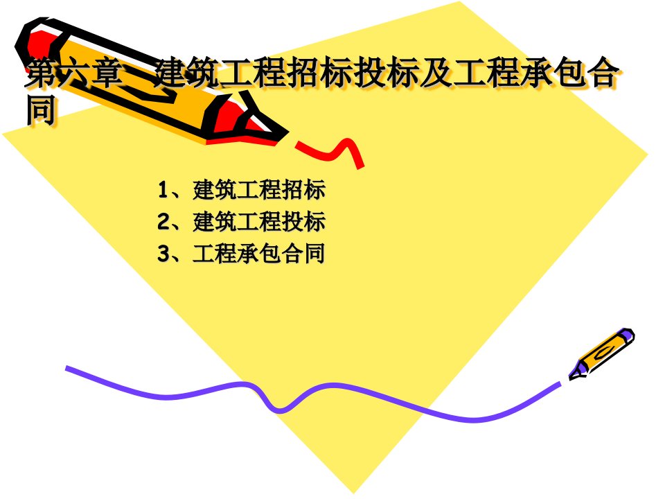 第6章建筑工程招投标与工程承包合同1