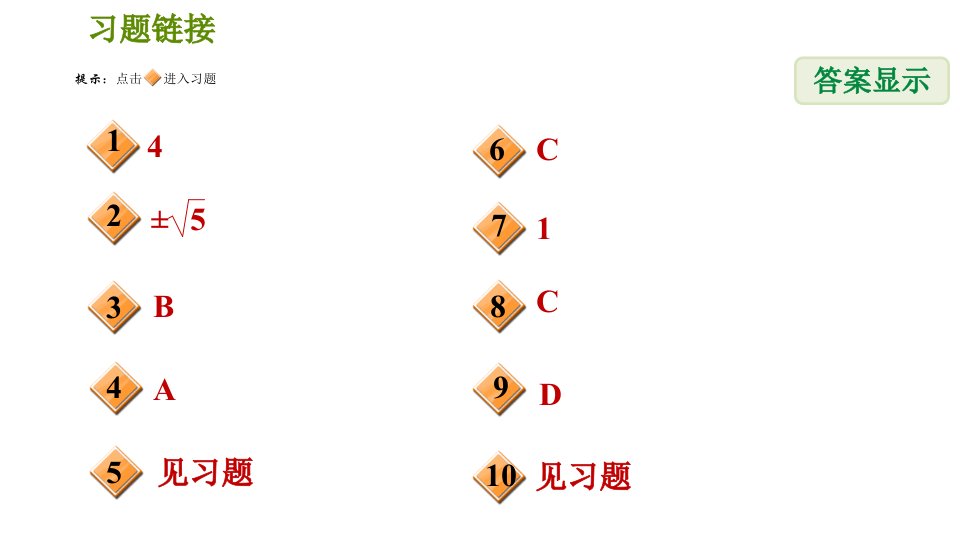 人教版七年级下册数学第6章全章热门考点整合专训习题课件1