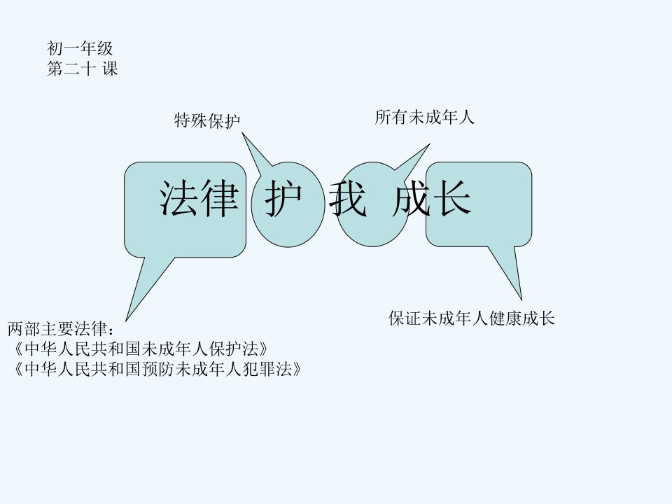 苏教版思品七下《法律护我成长》复习课件