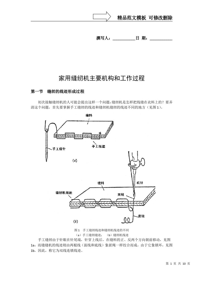 详解家用缝纫机工作过程